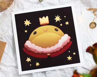 Royal Frog Print | Cute Frog Print | Frog Aesthetic Art Print | Frog Decor | Froggy Print | Kawaii Print | Kawaii Art | Cute Illustration