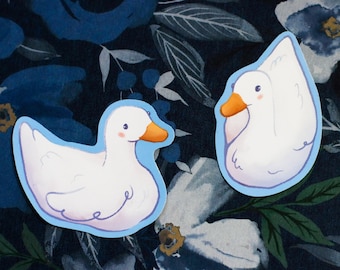 Cute Duck Stickers | Duck Art | Bird Sticker | Animal Sticker | Weatherproof Sticker | Die Cut Sticker | Fun Animal Illustration