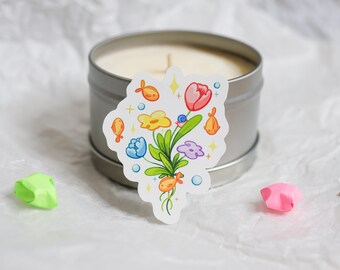 Flower Bouquet Goldfish Sticker Design