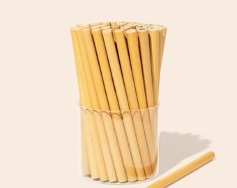 50x Bamboo Straws | Reusable | Eco Friendly | Plastic Free | Housewarming | Birthday | Bachelorette| Party Utensils | Bulk Bamboo Straws