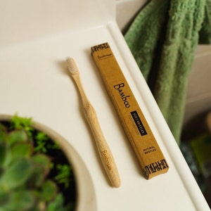 100% Compostable Bamboo Toothbrush | Plant Based | Bathroom | Oral Hygiene | Eco Friendly | Sustainable | Plastic Free | Dental Care