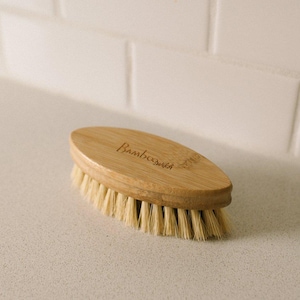 Eco Bamboo Cleaning Brush with Sisal Bristles – Reusable Scrub Tool