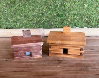 Incense Log Wood Cabins | Home Decor | Incense Burner | Aroma | Sustainable Gift | Plastic Free | Earth Friendly | Zero Waste | Two Sizes