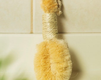 Vegan Sisal Dry Brush | Exfoliating | Self Care | Earth Friendly | Natural Bristles | Plant Based | Body Care