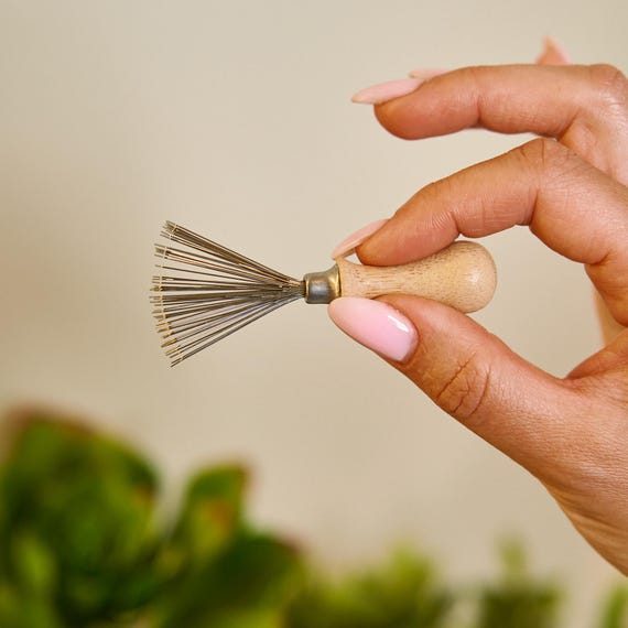 Bamboo Wire Brush Cleaner: Hairbrush Comb Cleaning Tool