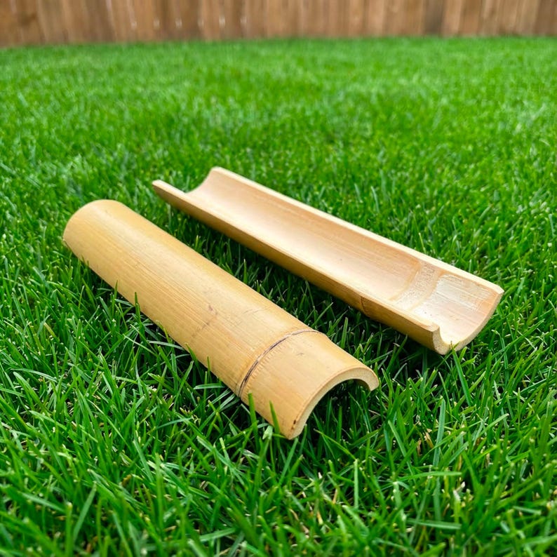 Bamboo Water Channel Toy | Outdoor Water Play Track for Kids & Adults | Zen Garden Sand