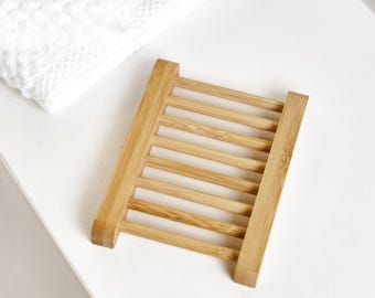 Bamboo Soap Dish Ladder Style Tray