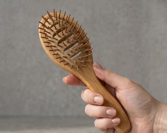 Bamboo Vented Hair Brush | Natural Detangling | Blow Drying Aid