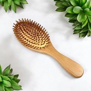Zero Waste Bamboo Hair Brush | Eco-Friendly Bamboo Brush with Bamboo Bristles for Plastic Free Hair Care