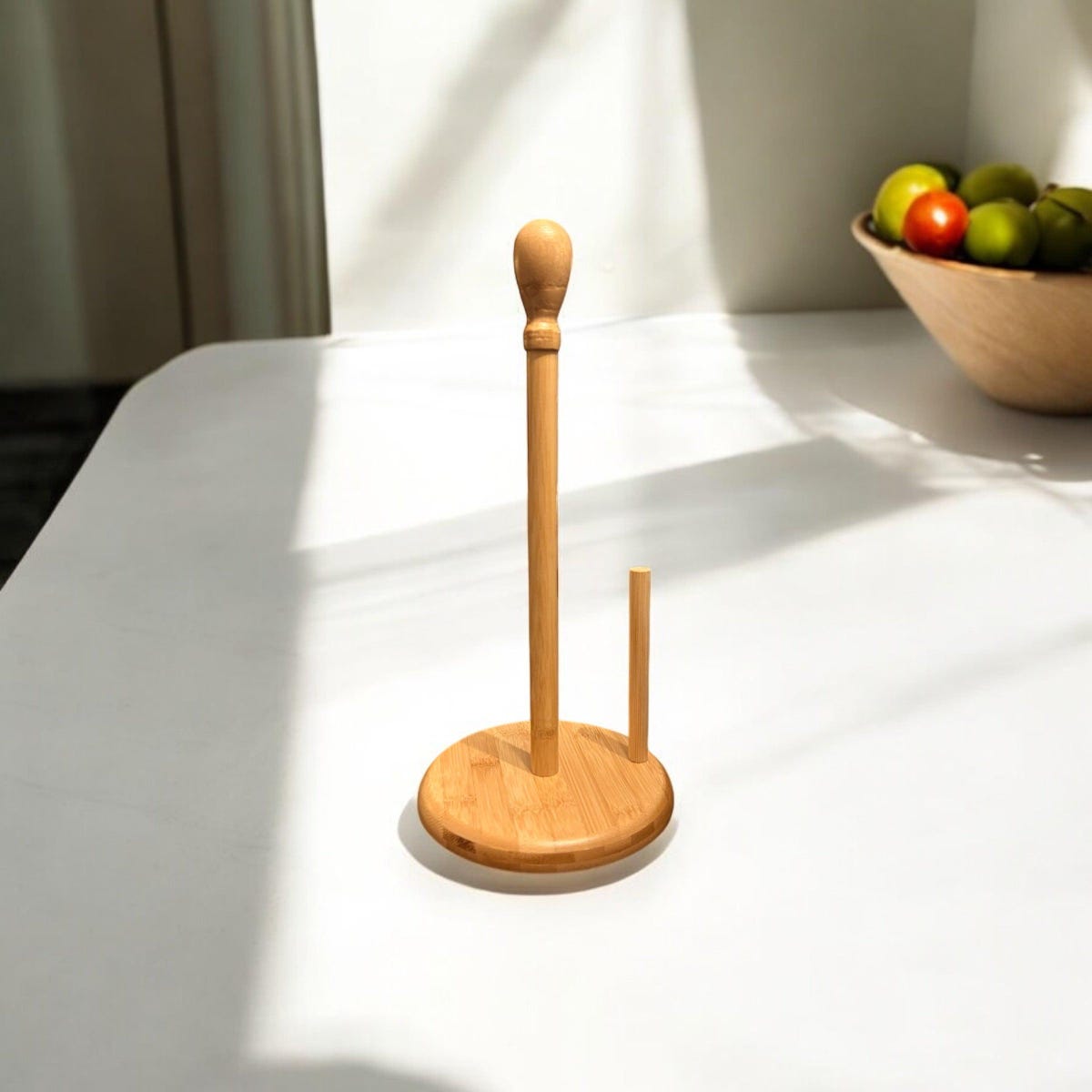Bamboo Kitchen Paper Towel Holder: Minimalist Countertop Rack - Etsy