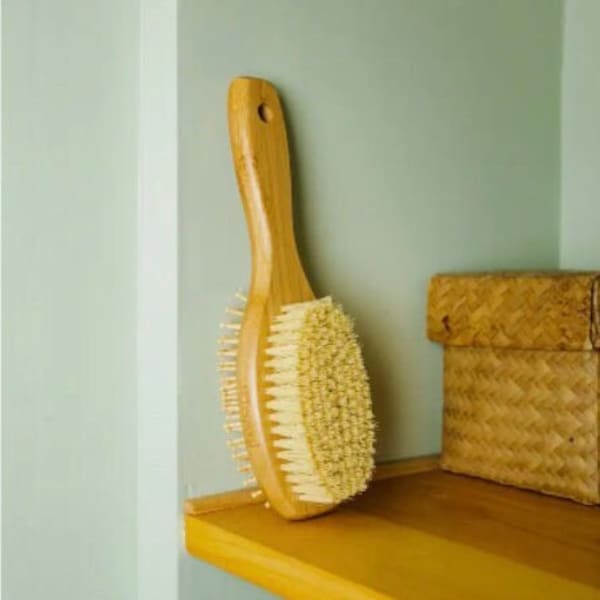 Two Sided Hair Brush | Hair Care | Bamboo | All Natural | Sisal Bristles | Plastic Free | Sustainable | Compostable | Bathroom | Self Care.