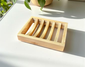 Natural Bamboo Soap Dish with Drainage | Eco-Friendly Soap Holder