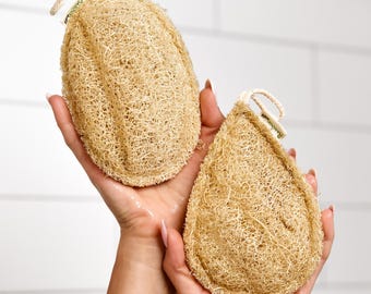 6x Natural Loofah Sponge: Eco-Friendly Exfoliating Bath & Dish Scrubber
