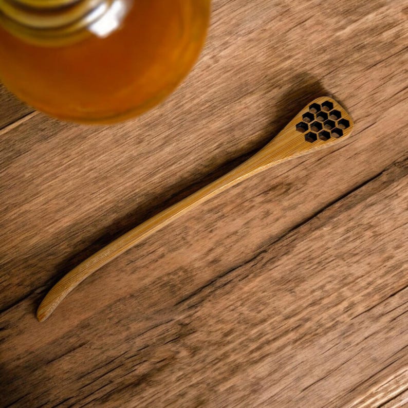 Bamboo Switch Honey Dipper Spoon - Thumbnail 4