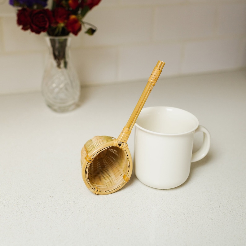 Bamboo Tea Strainer | Earth Friendly | Sustainable | Plastic Free | Drink Set | Eco Friendly | Compostable | Plant Based | Tea Set