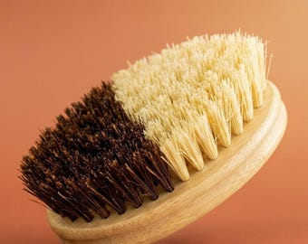 Bamboo Cleaning Brush | Multipurpose | Sisal & Coconut Bristles | Dual-Sided Scrub for Dishes and Home