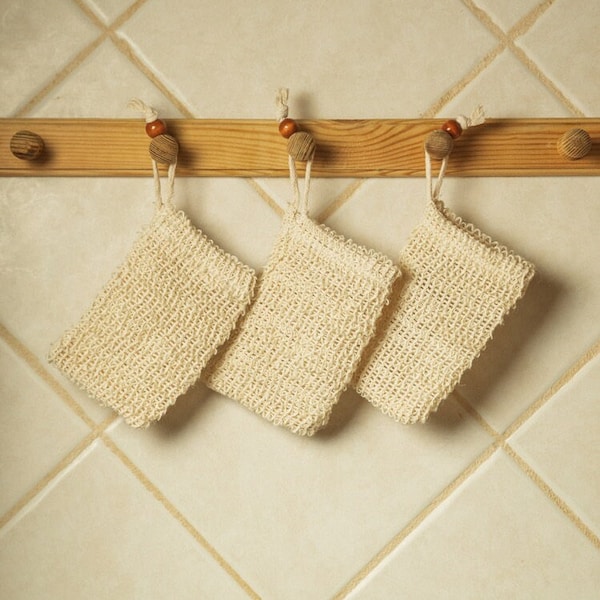 Set of 3 Handmade Sisal Soap Saver Bag | Earth Friendly | Compostable | Plant Based | Bathroom | Self Care | Sustainable Gift