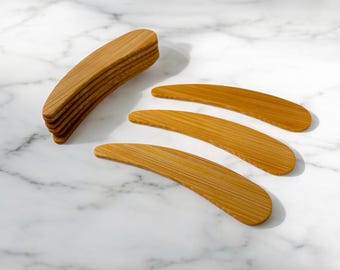 10x Bamboo Cosmetic Spatulas: Cream Applicator for Natural Skincare and Zero Waste Beauty
