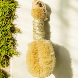 Vegan Sisal Dry Brush | Exfoliating | Self Care | Earth Friendly | Natural Bristles | Plant Based | Body Care
