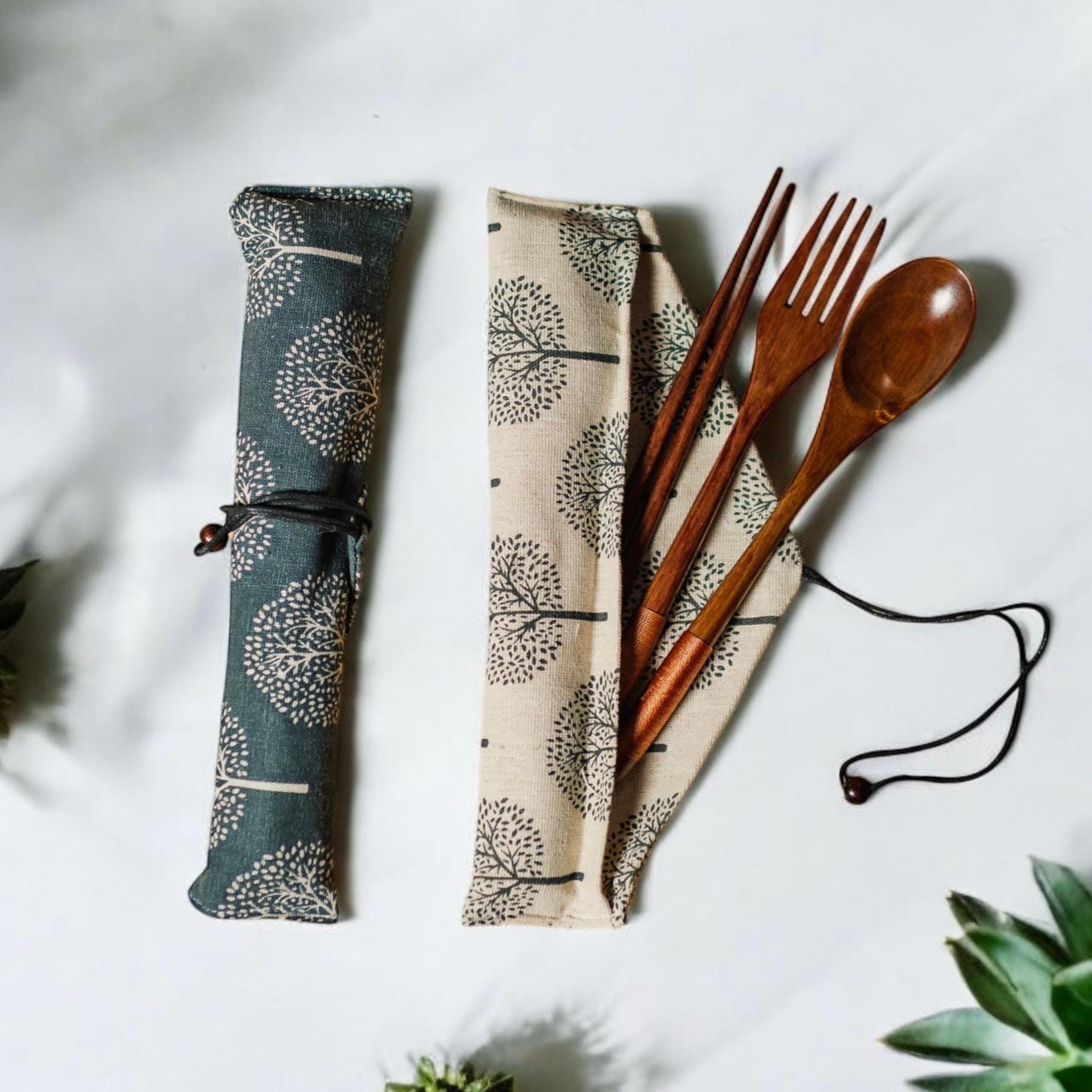 Coconut Cutlery Set | On The Go | Sustainable | Travel | Eco Friendly | Plant Based | Compostable | Environmentally Friendly | Utensil Set