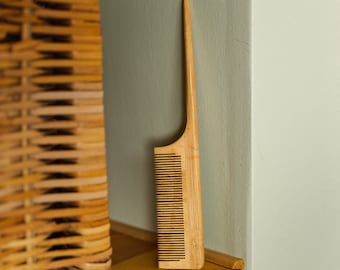 Bamboo Styling Comb | Haircare | Earth Friendly | Sustainable | Compostable | Plant Based | Bathroom | Self Care | Sustainable Gift