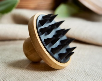 Bamboo and Silicone Scalp Massager