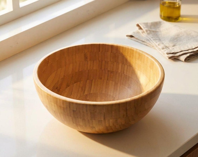 Bamboo Salad Bowl: Sustainable Serving Bowl