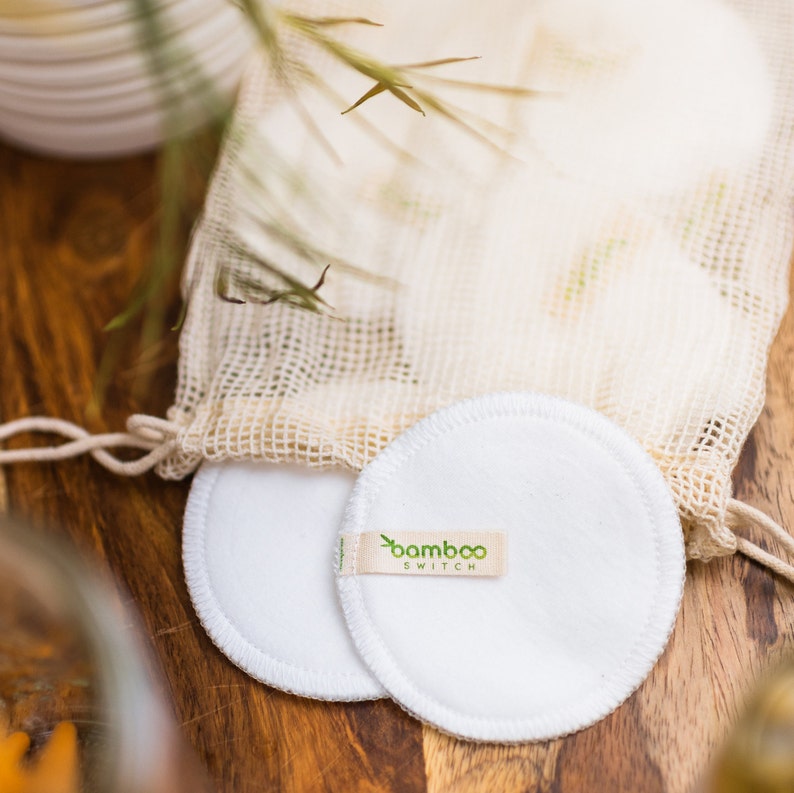 20 Reusable Organic Bamboo Cotton Facial Rounds Makeup Etsy