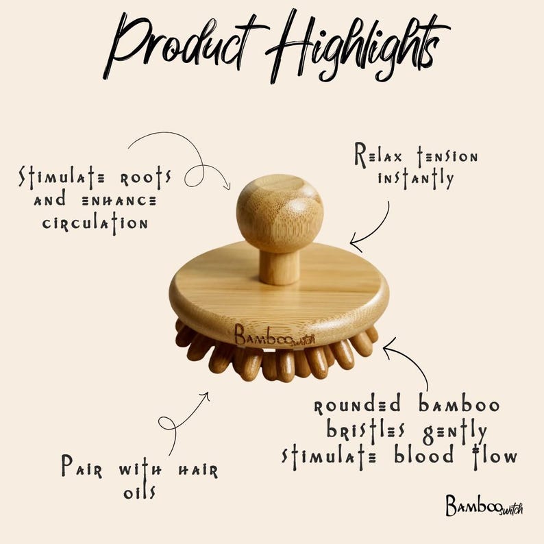 Bamboo Scalp Massager image 4