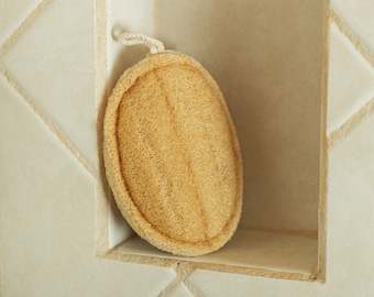 Set of 3 All Natural Loofah Sponge Double Layer | Bathroom | Plastic-free | Compostable | Earth Friendly | Zero Waste Exfoliating Skin Care