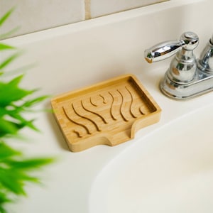 Bamboo Wavy Soap Lift | Organization | Plastic Free | Zero Waste | All Natural | Earth Friendly | Gift Idea | Home Organization | Soap Dish