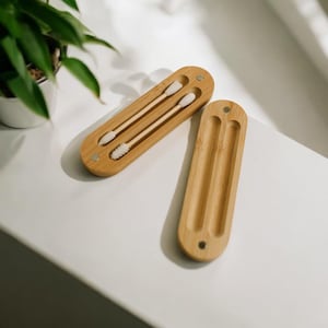 Reusable Bamboo Ear Bud Q Tip with Silicone Tip | Ear Cleaning | Earth Friendly | Makeup tool | Makeup Contouring and Clean Up | Self Care