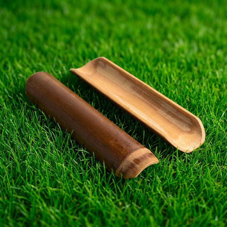Bamboo Water Channel Toy | Outdoor Water Play Track for Kids & Adults | Zen Garden Earth