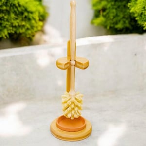 Bamboo Toilet Bowl Brush Cleaner and Stand | Bathroom | Cleaning Tools | Sustainable | Eco Friendly | Compostable | All Natural | Zero Waste