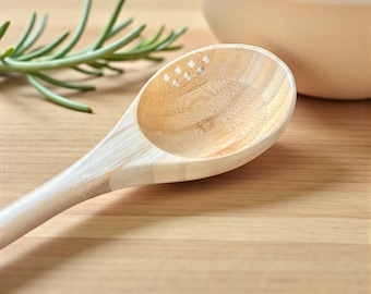 Bamboo Straining Ladle Spoon for Cooking and Serving
