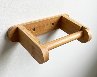 Minimalist Bamboo Toilet Paper Holder