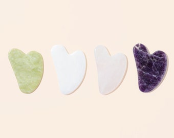 Pietra facciale Gua Sha / Giorno alla Spa / Rilassamento / Cura di sé / Notte delle ragazze / Idea regalo / Regalo per le damigelle d'onore / Appuntamento notturno / Ecologico /