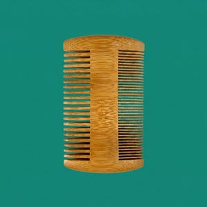 Bamboo Beard Comb | Double-Sided Wooden Grooming Tool for Beards & Mustaches
