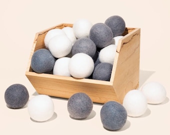 Boules de séchage en laine en vrac | Laine de Nouvelle-Zélande respectueuse de l'environnement | Cadeau de lessive naturelle