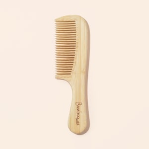 Bamboo Long Handle Comb | Haircare | Earth Friendly | Sustainable | Compostable | Plant Based | Bathroom | Self Care | Sustainable Gift