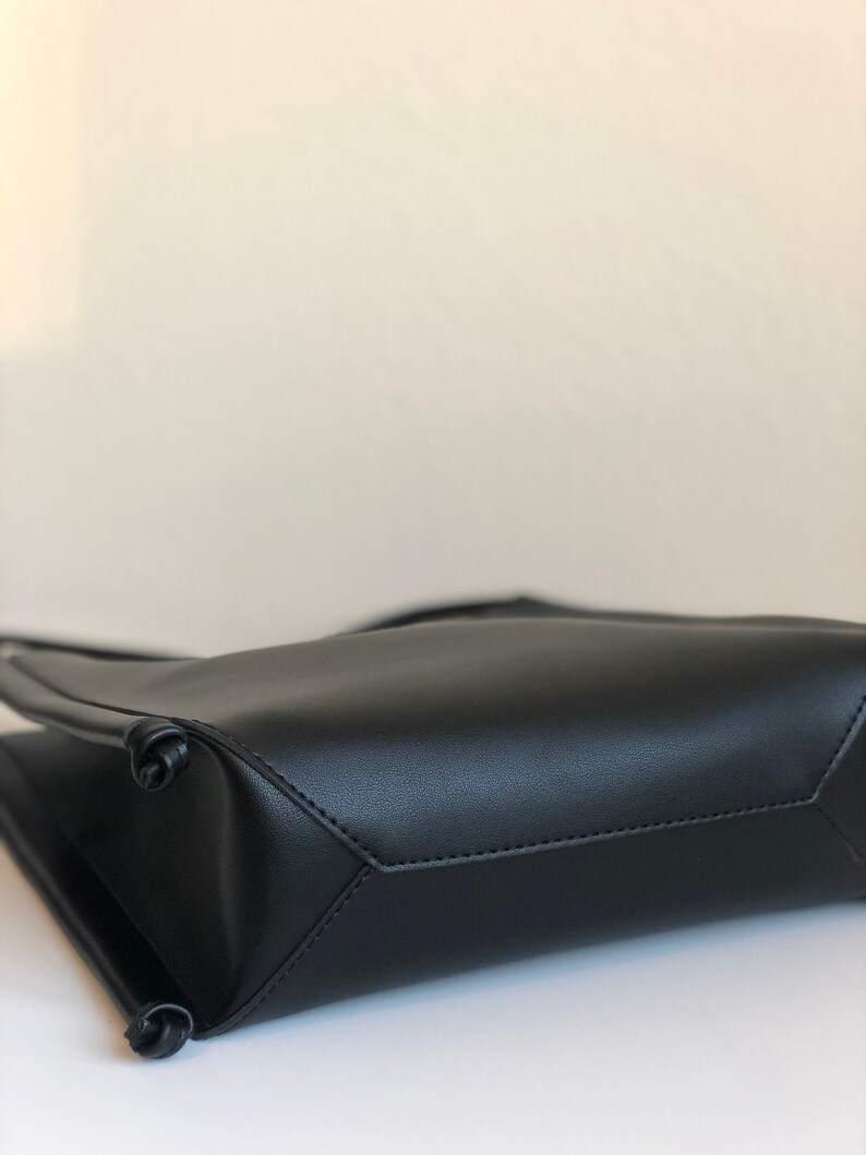 Box Shaped Leather Shoulder Bag with Adjustable Strap | Etsy