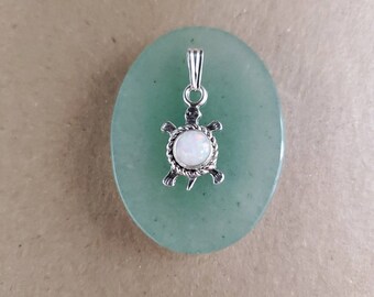 Sterling Silver Pendant Loose Pendant With a Small Bail White Opal Southwestern Jewelry Q925 Small White Opal Pendant Without Chain