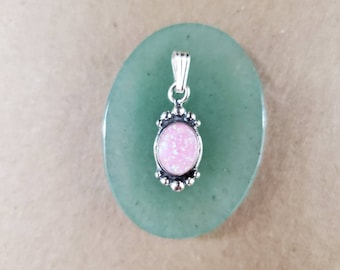 Sterling Silver Pendant Loose Pendant With a Small Bail White Opal Southwestern Jewelry Q925 Small White Opal Pendant Without Chain
