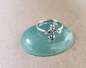 Q925 Small Little Charm Kachina Doll Ring Lady Ring Size 6 to 9 US Small Indian Dancer on Ring Boho Solid Ring Simple Southwest Ring