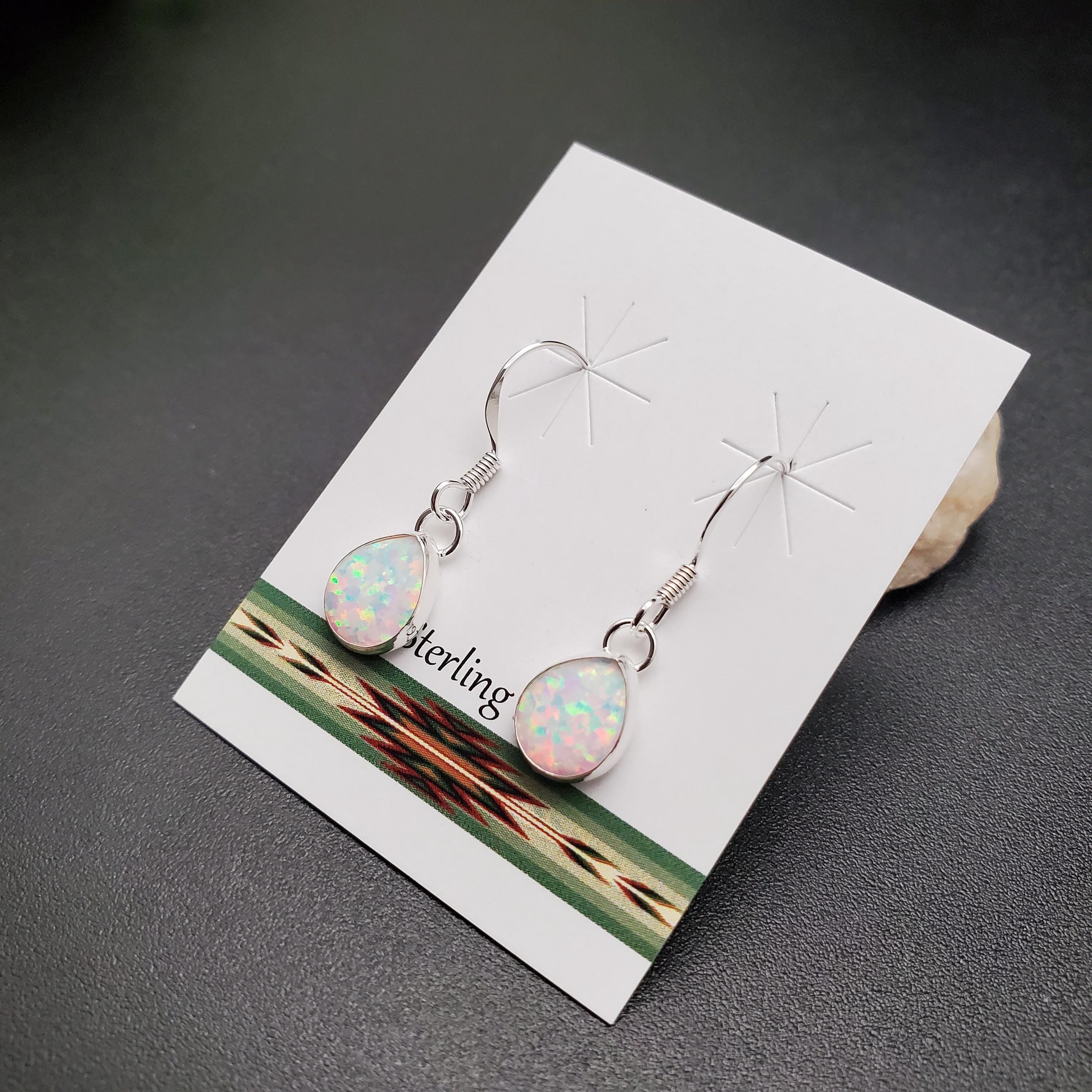 Opal Drop Earrings Leaf Shaped White Fire - Silver Filled, Rhodium Plated Dangle Jewelry Dangle Opal Earrings Opal Drop Earrings Leaf Shaped White Fire - Silver Filled, Rhodium Plated Dangle Jewelry Dangle Opal Earrings
