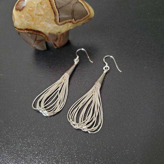 Liquid silver earrings outlet