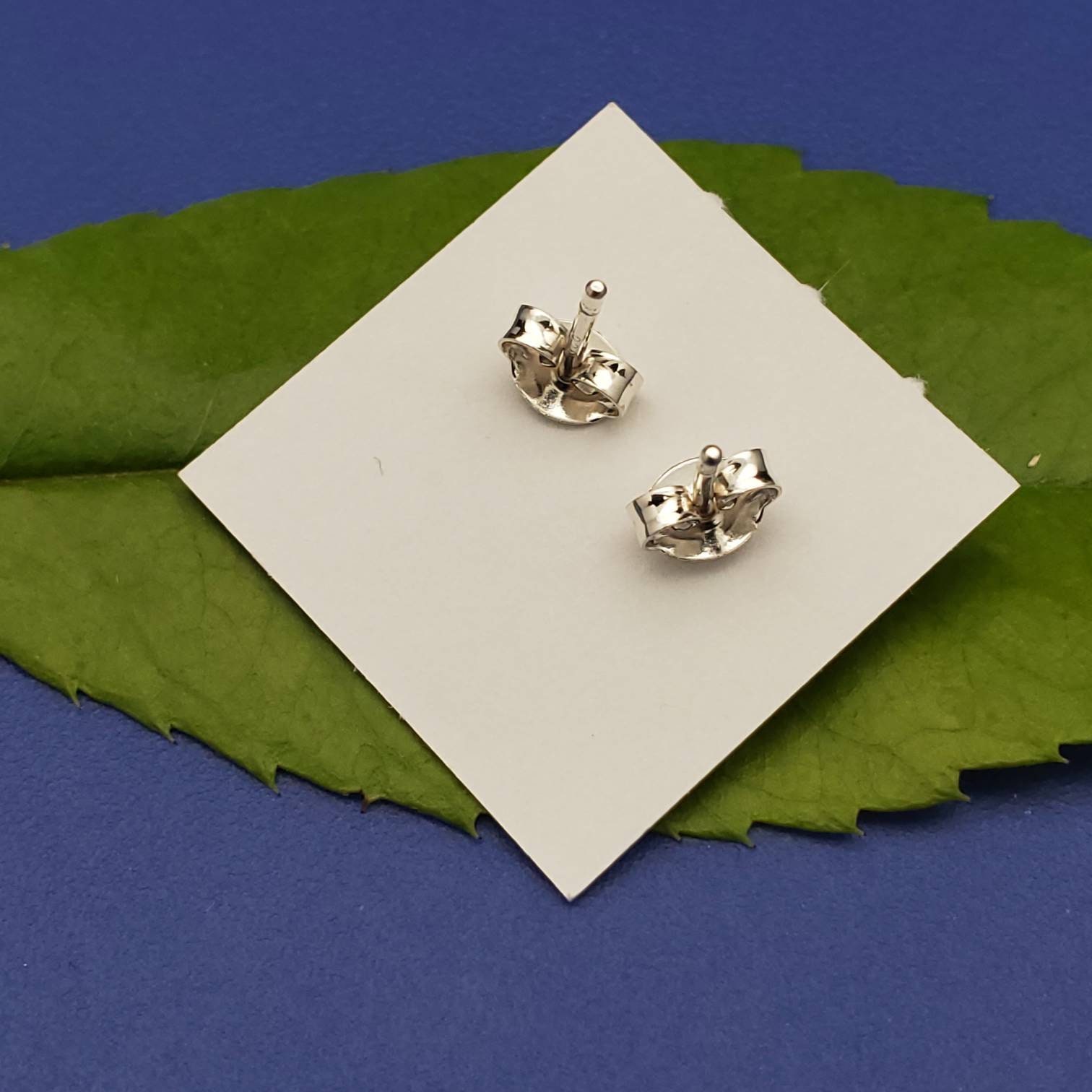 8mm Round Onyx Stud Earrings | Sterling Silver | Made in USA