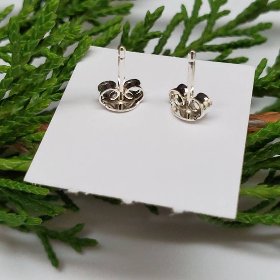 Sterling Silver White Opal Studs | Fire Opal | White Opal