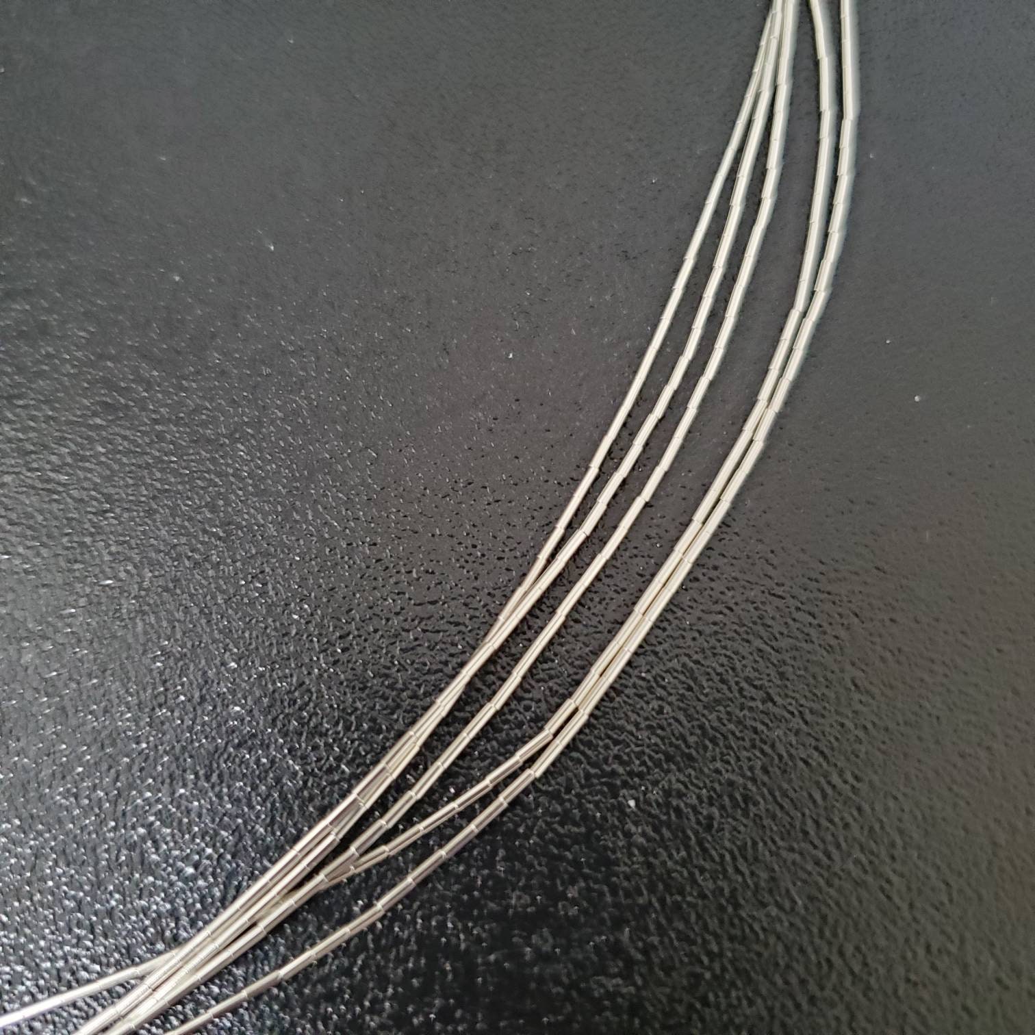 5 Strand Liquid Silver Necklace