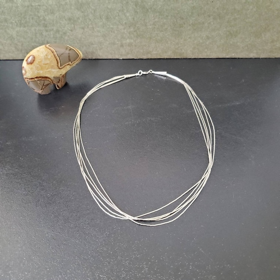 5x16 Liquid Silver Necklace Multi 